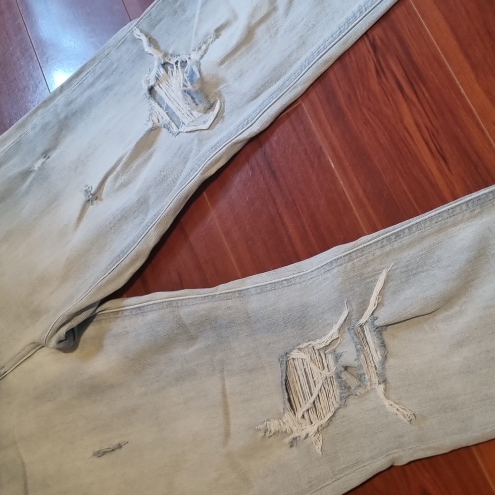 Old Navy Distressed Boyfriend Jeans Blue Size 8 - Picture 4 of 15